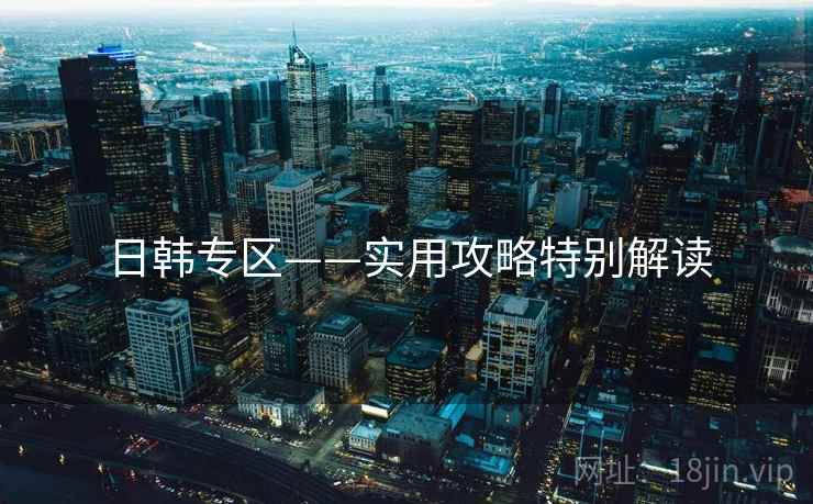 日韩专区——实用攻略特别解读