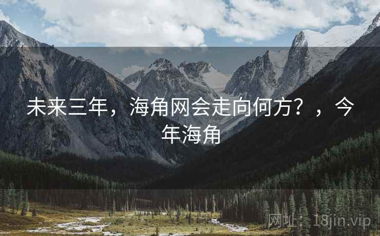 未来三年,海角网会走向何方?,今年海角