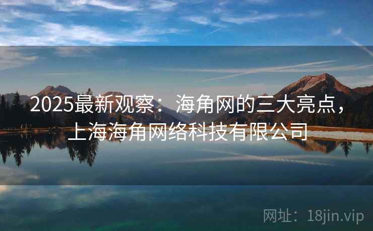 2025最新观察:海角网的三大亮点,上海海角网络科技有限公司